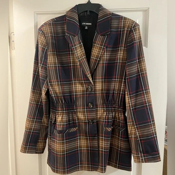 Steve Madden Frida Plaid Blazer - Picture 4 of 7